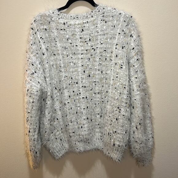 cupcakes and cashmere Nisha Fuzzy Speckled Sweater Size L - Picture 7 of 7